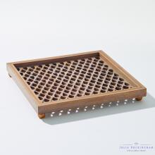  JB9.90060 - Gem Lattice Tray-Gilded Wood-Sm